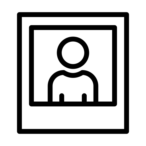Photo icon of a person in a frame.